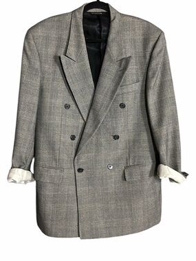 Oversized Wool Men’s Blazer, Fits XL